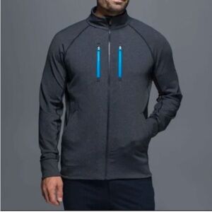 Lululemon Men's Shift Jacket Heathered Black Cornflower in Large